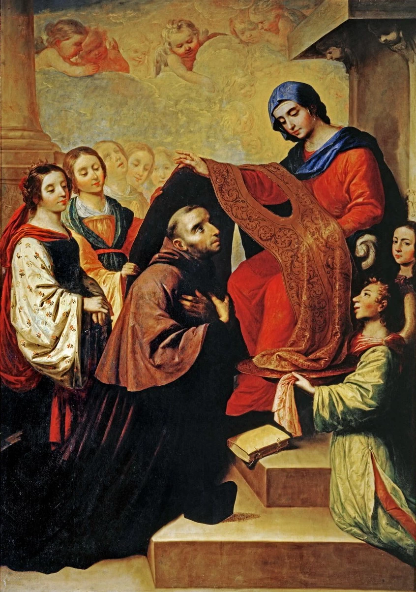 La discesa della Vergine Maria per premiare la scrittura di San Ildefonso di Toledo - Real Monasterio de Guadalupe, Caceres